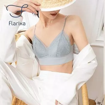 Flarixa сексуальное кружевное прозрачное нижнее белье бесшовный женский бюстгальтер без косточек на подтяжках топ-труба женское нижнее белье укороченные топы с открытой спиной