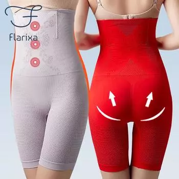 Flarixa Тренер для талии Body Shaper Бесшовные плоские трусики для контроля живота Сотовые теплые шорты-боксеры Palace Брюки для коррекции живота