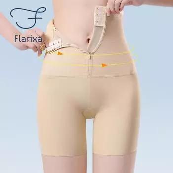 Flarixa, утягивающее белье, женские трусики с плоским животом, корректирующее белье с высокой талией, нижнее белье больших размеров, защитные шорты, формирователь тела M чёрный