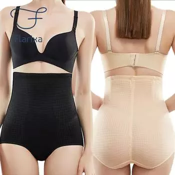 Flarixa, высокое качество, утягивающее нижнее белье с высокой талией, женские послеродовые облегающие брюки, хлопковые трусы для девочек с подтяжкой талии и промежности XL бежевый
