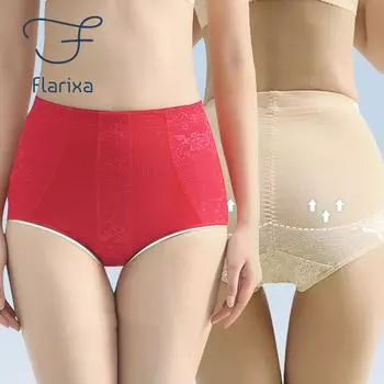 Flarixa женские хлопковые трусы со средней талией, трусики с контролем живота, большие размеры, нижнее белье для похудения живота, трусы с подтяжкой бедер, формирователь тела