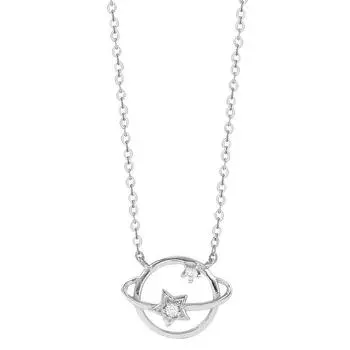 Flash Diamond Dream Universe Starry Sky Necklace Female Simple Design Clavicle Chain Temperament Planet Necklace