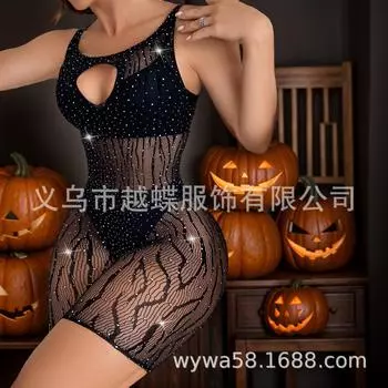 Сверкающий бриллиантовый сексуальный комбинезон с вырезом в форме сердца, сексуальное нижнее белье с бриллиантами, цельный сетчатый наряд на бретелях, полоски YDT96 One size (white card + OPP)