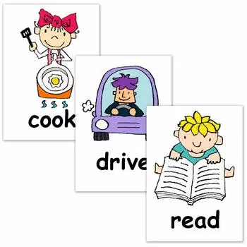 Флэш-карточки [Глаголы (Другой)] Размер визитной карточки Английские карточки