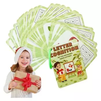 Флэш-карты для детей, карточки для изучения алфавита и цветов Флэш-карты - развивающая игрушка Когнитивно-образные зрительные слова Сенсорная игрушка для мальчиков One Size чёрный