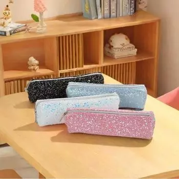 Флэш-мешок для мела, детская обучающая сумка для хранения канцелярских принадлежностей, креативная простота, унисекс, цилиндрический пенал белый