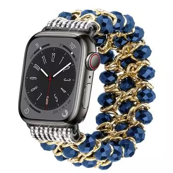 Flash Pearl Для Apple Watch Женский 38мм 40мм 41мм 42мм 44мм 45мм 46мм Ремешок IWatch Ultra Серии SE 10 9 8 7 6 5 4 3 2 1 Ремешок 38mm 40mm 41mm синий