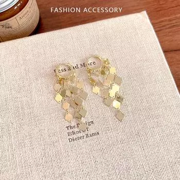 Flash Unique Elegant Diamond Tassel Earrings Light Luxury High-Grade Earrings Autumn and Winter Earrings 2025 New Popular Gold