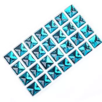 Flat Bottom Hand Sewn Square Diamond Glass Flat Buckle Hand Sewn Diamond Diy Dress Wedding Dress Accessories 10 * 10mm 45pcs/bag