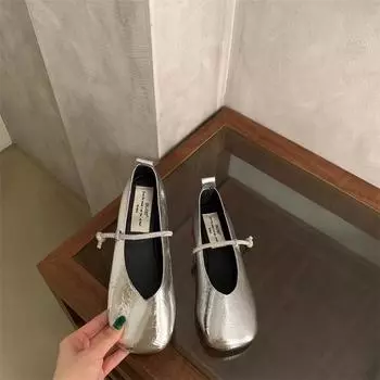 Flat bottom retro small red single shoes fairy spring pregnant women non-slip ballet shoes with skirt Mary Jane shoes tide 35