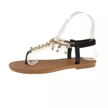 Flat-bottomed casual sandals women s summer outer wear fashion high sense 2025 summer new design sense niche fashion thin 36