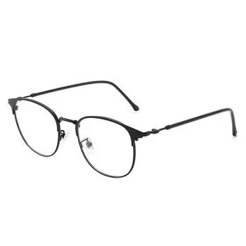 Flat Light Glasses Frame Men S And Women S Trend Retro Metal Eyebrow Frame Discoloration Anti-Blue Light Glasses Tee color-changing film