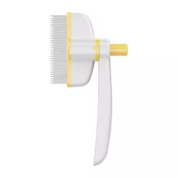 Flat Pin Comb Dog Grooming Brush 360-Degree Rotating Head Dog Hair Remover Knot Removal