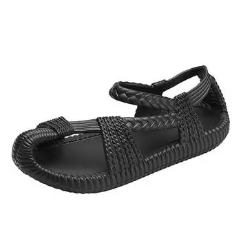 Flat sandals New summer 2024 Solid color men s beach sandals Outdoor casual sneakers non-slip light slipper men s shoes 38-39