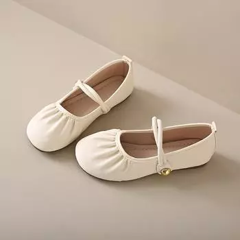 Flat single shoes women s spring 2025 new French silver casual pleated Mary Jane shoes pregnant women lazy beanie shoes 35 хаки