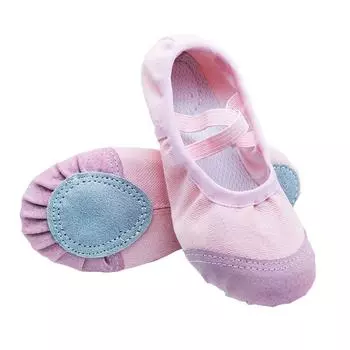 Flat Sole Soft Pointe Shoes Polyester Dance Slippers Ballet Shoes for Children Exercise 30