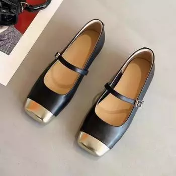 Flat-soled women s shoes 2024 new spring French Mary Jane single shoes late evening breeze gentle shoes with skirts Doudou shoes 35