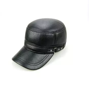 Flat Top PU Winter Men s Wool Lear Old Baseball Cap Hat Peaked Cap Sports Caps Hunting Caps Baseball Cap Cap Cap Baseball Cap Hat