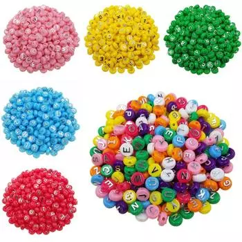 Flatback Necklace Bracelet Letter 50PCS 10mm Pendant Loose Beads Jewelry Making DIY for Wholesale Accessories