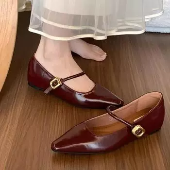 Flats Pointed Toe Women Shoes Elegant Shallow Designer Shoes Fashion 2024 Autumn Soft Cozy Shoes Dress Walking Zapatillas Femme 35 чёрный