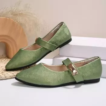 Туфли на плоской подошве женские повседневные удобные босиком белые без каблуков модные большие размеры 42 43 и низкая цена 36 зелёный