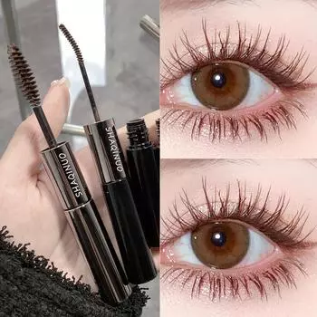 Flawless All-Day Lashes Intense Black Двуглавая водостойкая тушь для удлинения и подкручивания ресниц, не растекается и не выцветает чёрный