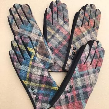 Fleece Thermal Touch Screen Gloves Autumn Women S Cycling Gloves average size красный