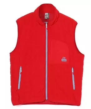 Fleece Vest Booby Stitch Fleece Vest Red M [Chums] Women s красный