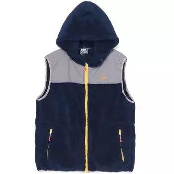 Fleece Vest Elmo Fleece Vest M [Chums] Men s Navy/Gray