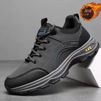 Fleece warm cotton shoes men s shoes winter new 2024 hiking shoes two cotton shoes casual non-slip wear-resistant travel shoes 39