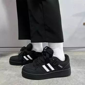 Fleece warm thick baseplate shoes women s winter new student niche leisure sports bread shoes 35