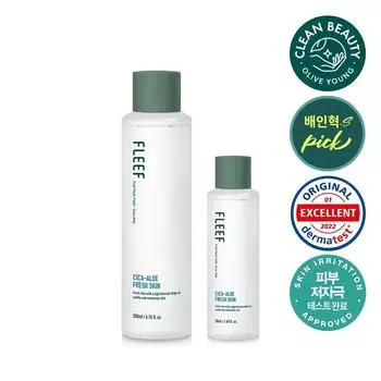 FLEEF Cica Aloe Fresh Skin Тоник, 200 мл, специальный набор (+50мл)
