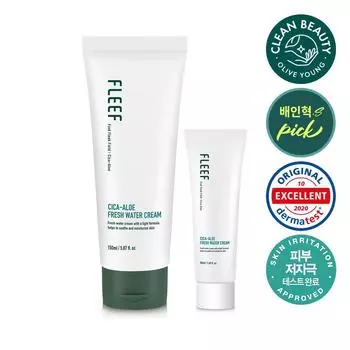 FLEEF Cica Aloe Fresh Water Cream 150 мл Специальный набор (+50мл)