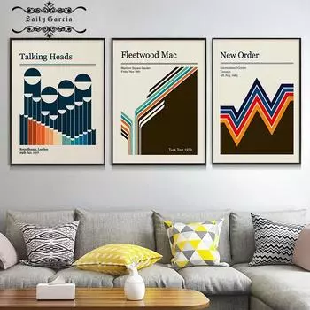 Fleetwood Mac Talking Heads концертный постер популярная музыкальная группа звезда искусство холст картина ретро настенный принт бар кафе клуб декор картина 21*30cm