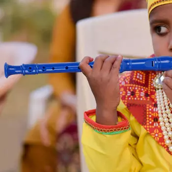 Флейта-сопрано, флейта с 8 отверстиями, музыкальный инструмент для любителей-любителей синий