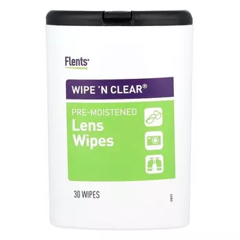 Flents, Wipe N Clear, салфетки для протирки линз, 30 листов