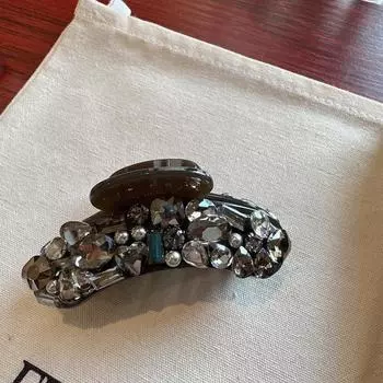 Флеш Бриллиант Легкая Роскошь Зажим Акула Изысканный и Простой Средний Зажим Затылок Захват для Волос Элегантный Пучок Головной Убор Шпилька