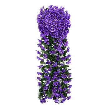 Fleur Violete Artificielle Tenture Murale многоразовый букет с фиолетовым декором жёлтый