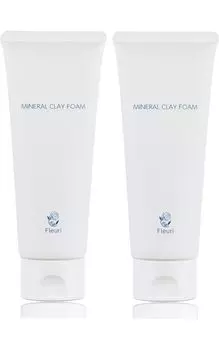 Fleuri Mineral Clay Foam Пена для умывания лица Пена для умывания лица Пена для умывания пор Предотвращение (Набор 2)