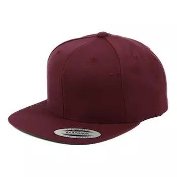 FLEXFIT Кепка Flexfit для мужчин и YUPOONG YP CLASSICS PREMIUM SNAPBACK Бордово-красная Женская, КЕПКА, [Б/У]