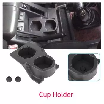 Flexible And Durable Dual Hole Car Cup Holder For Easy Installation Car Cup Holder Bottle Stand чёрный
