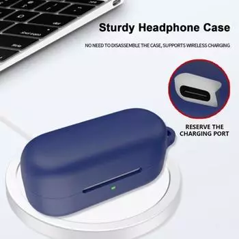 Flexible Earphone Protective Case Impact Resistant Shockproof Snug Fit Non-Slip Grip Protective чёрный
