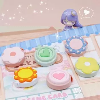 Flexible Mini Tape Measure Retractable Flower Tape Measure Cartoon Mini Tape Measure Measuring blue-sun