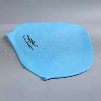 Flexible Plus Size Long Hair Swim Cap Colorful Swimming Hat Swim Pool Hat Bathing Cap Swimming Cap Sky blue