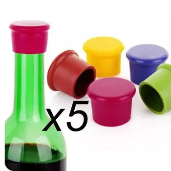 Flexible Silicone Beer Cork Cocktail Glass Bottle Stopper Durable Bar Accessories House Wine Bottle Cap Seal Food Grade Bar