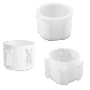 Flexible Sturdy Silicone Mould Fashion Accessory for Making Unique Rabbit Shaped Candle and Home Decorations