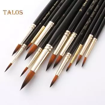 FLH 12 шт./компл. профессиональный художник кисть для рисования акриловой акварелью маслом инструмент 1#