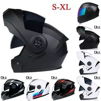 Флип-ап мотоциклетный шлем Мотоциклетный модульный мотоциклетный шлем с двумя объективами для мотокросса Мотоциклетный шлем аварийный полный шлем Casco Moto Casque XL