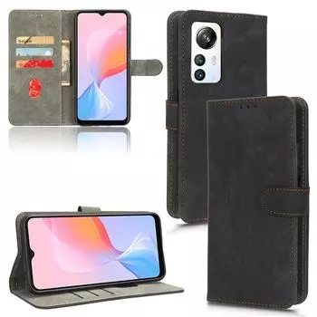 Флип-чехол для Blackview A85 из искусственной кожи, защитный чехол для всего корпуса, противоударный, с [блокировкой RFID] for Blackview A85 чёрный