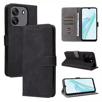 Флип-чехол для Blackview Wave 6C из искусственной кожи, полная защита корпуса [блокировка RFID] for Blackview Wave 6C чёрный